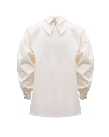 JULIA ALLERT Vintage-Inspired Blouse And Vest Set - Black/Ivory