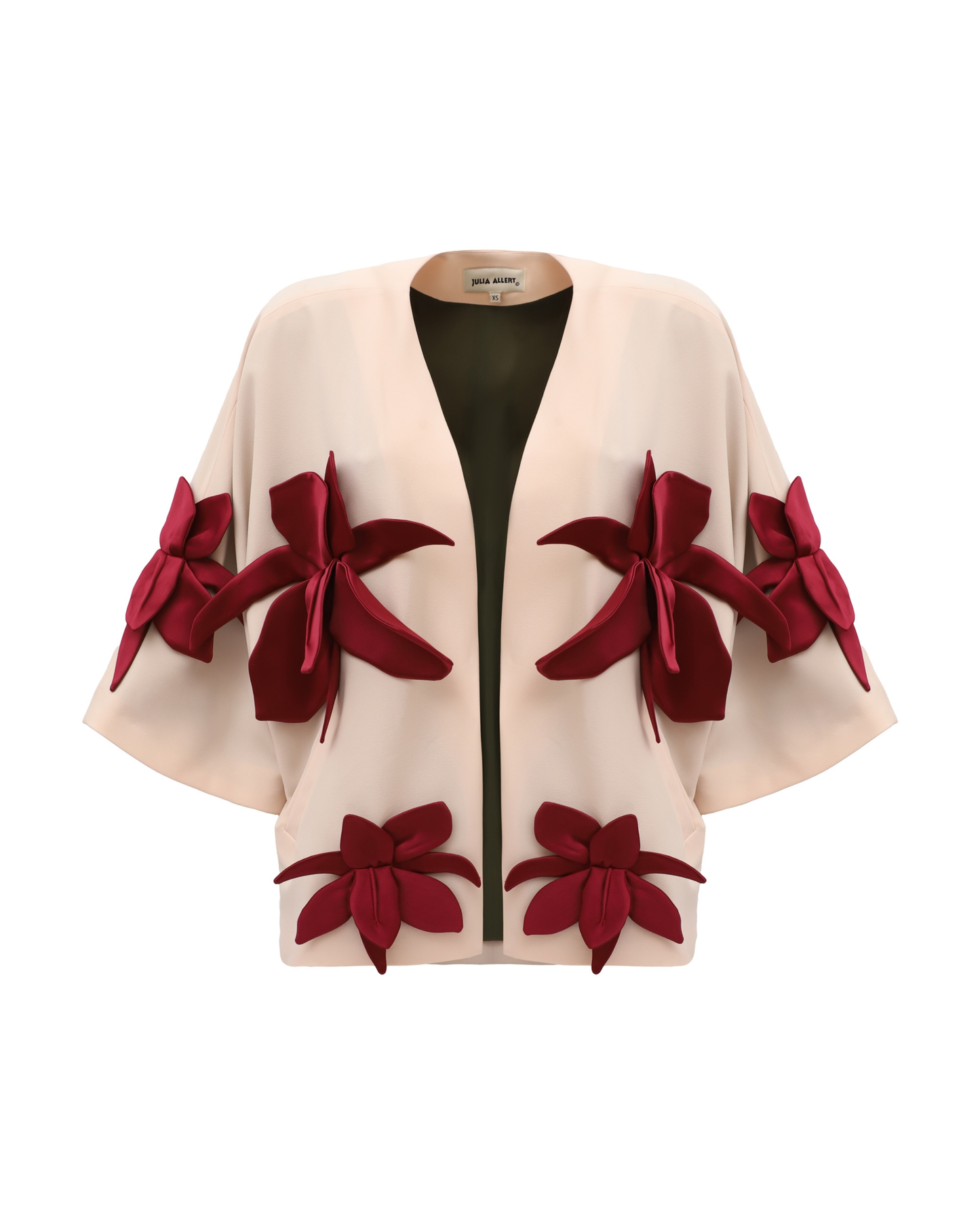 JULIA ALLERT Wrap Jacket with Flowers - Peach