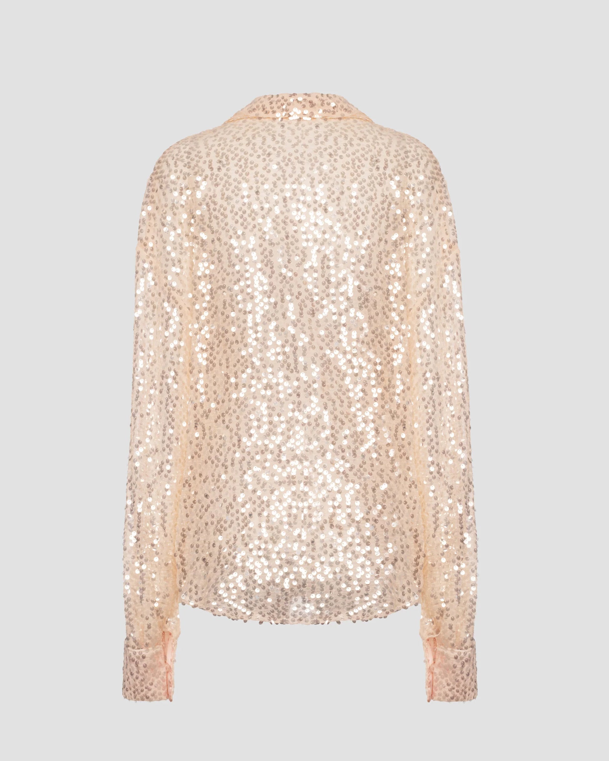 Designer rose gold sequin blouse | LIKA luxury brand