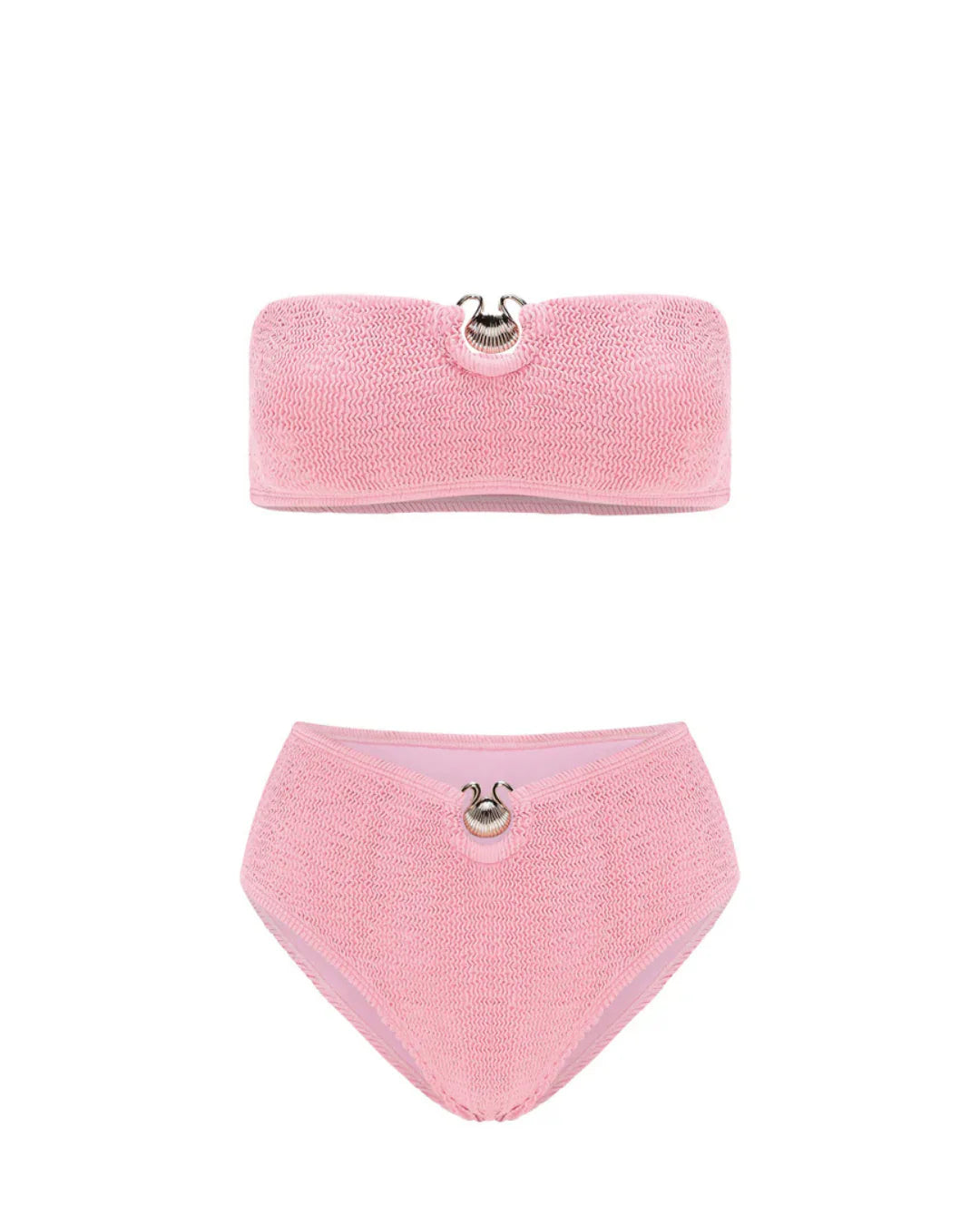 L'AQUA Amy High Waist Bikini - Baby Pink