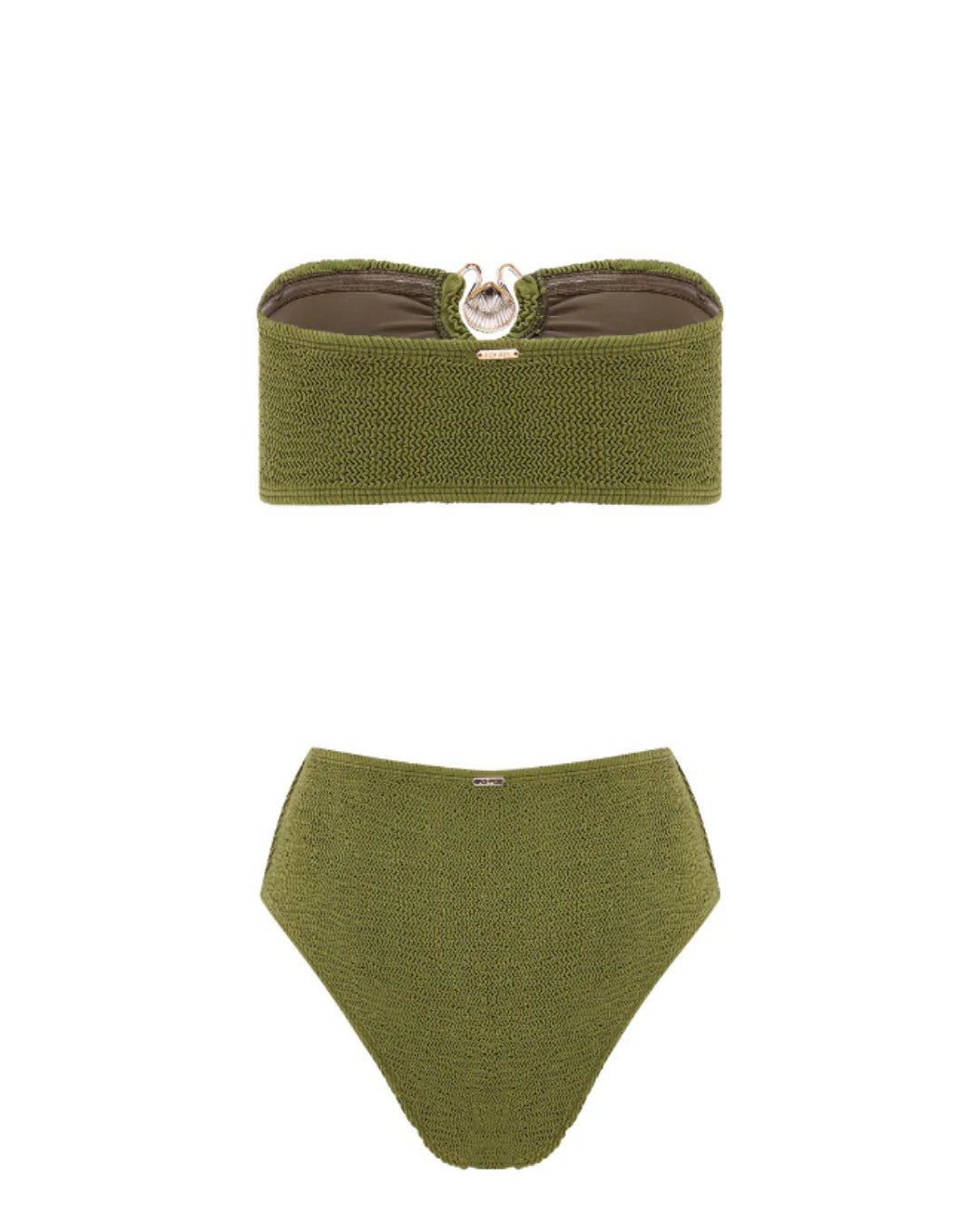 L'AQUA Amy High Waist Bikini - Green