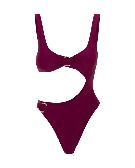 L'AQUA Ciara Swimsuit - Burgundy