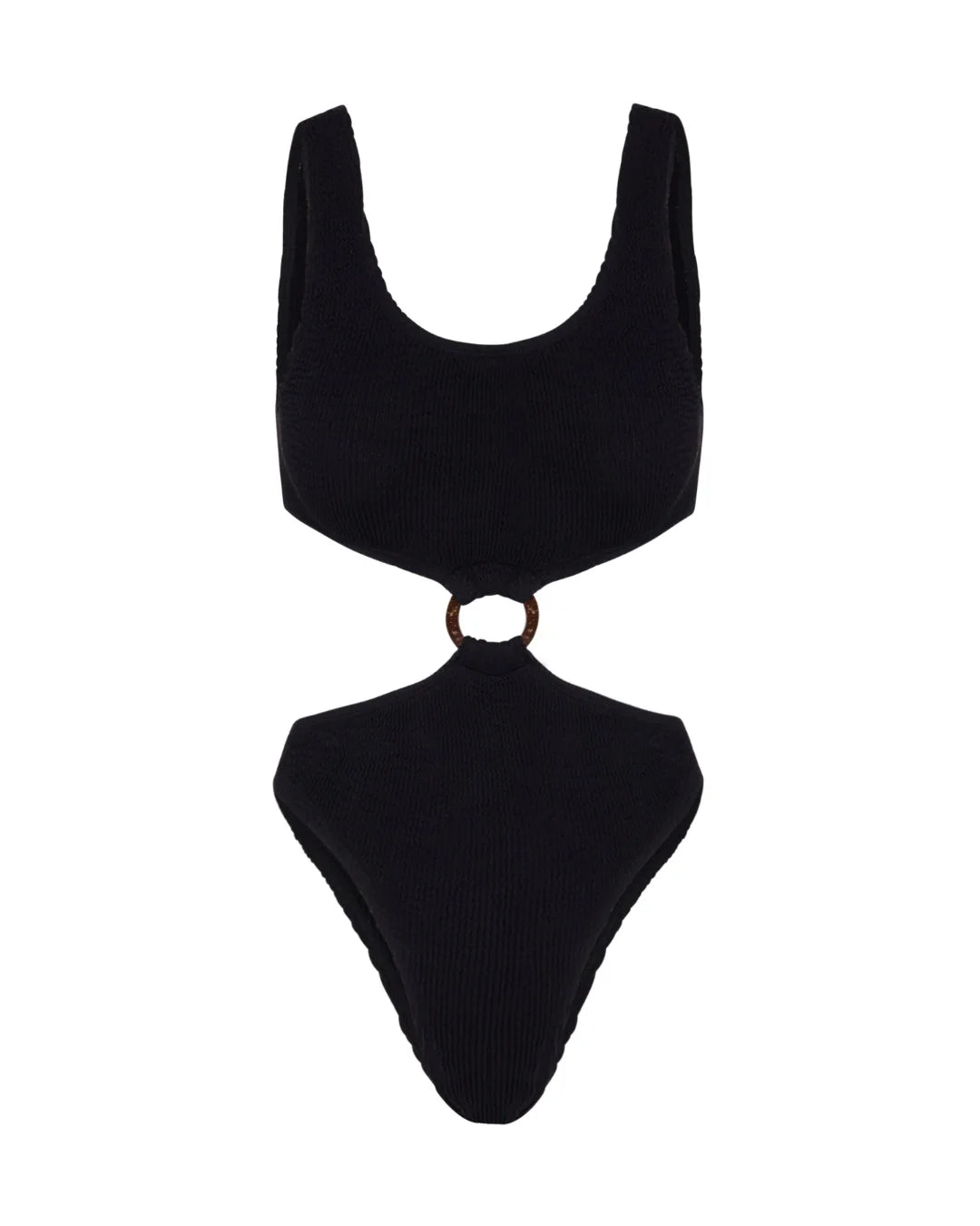 L'AQUA Crinkle Swimsuit - Black