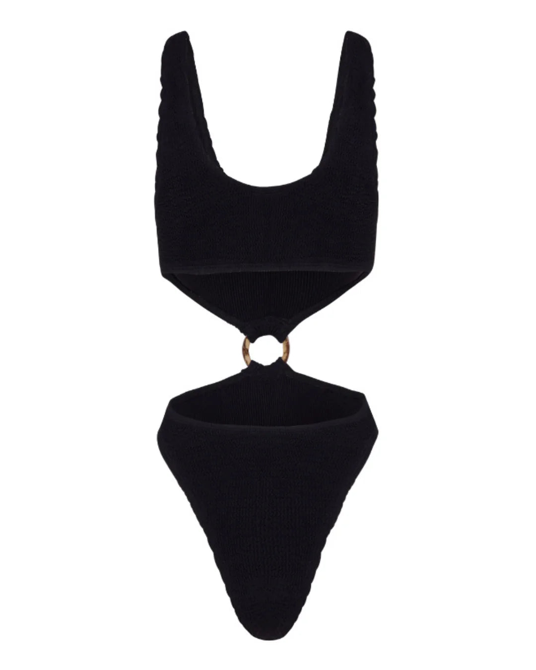 L'AQUA Crinkle Swimsuit - Black