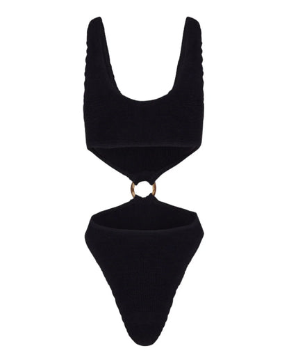 L'AQUA Crinkle Swimsuit - Black