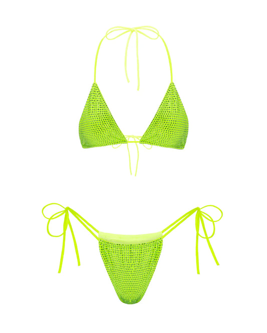 L'AQUA Crystal Bikini - Neon Green