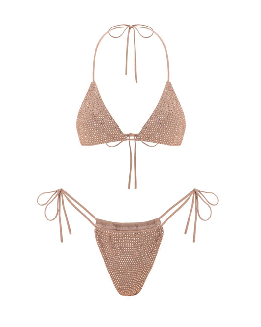 L'AQUA Crystal Bikini - Rose Gold