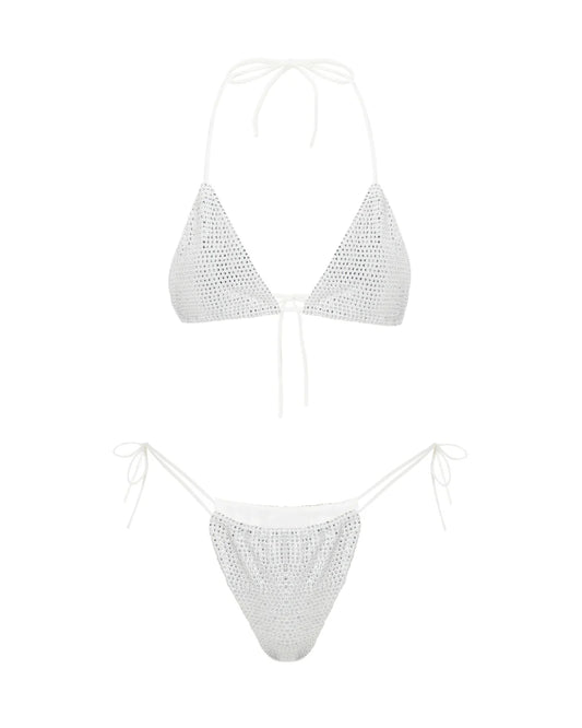L'AQUA Crystal Bikini - White