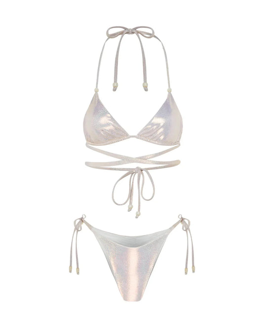 L'AQUA Marisol Bikini - Glitter White