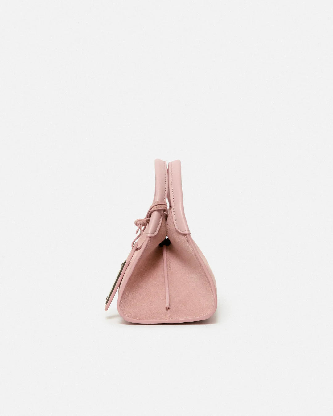 Woven leather designer handbag with hand dyed pastel pink color | MERANDI Thai luxury handbag brand made of Italian leather