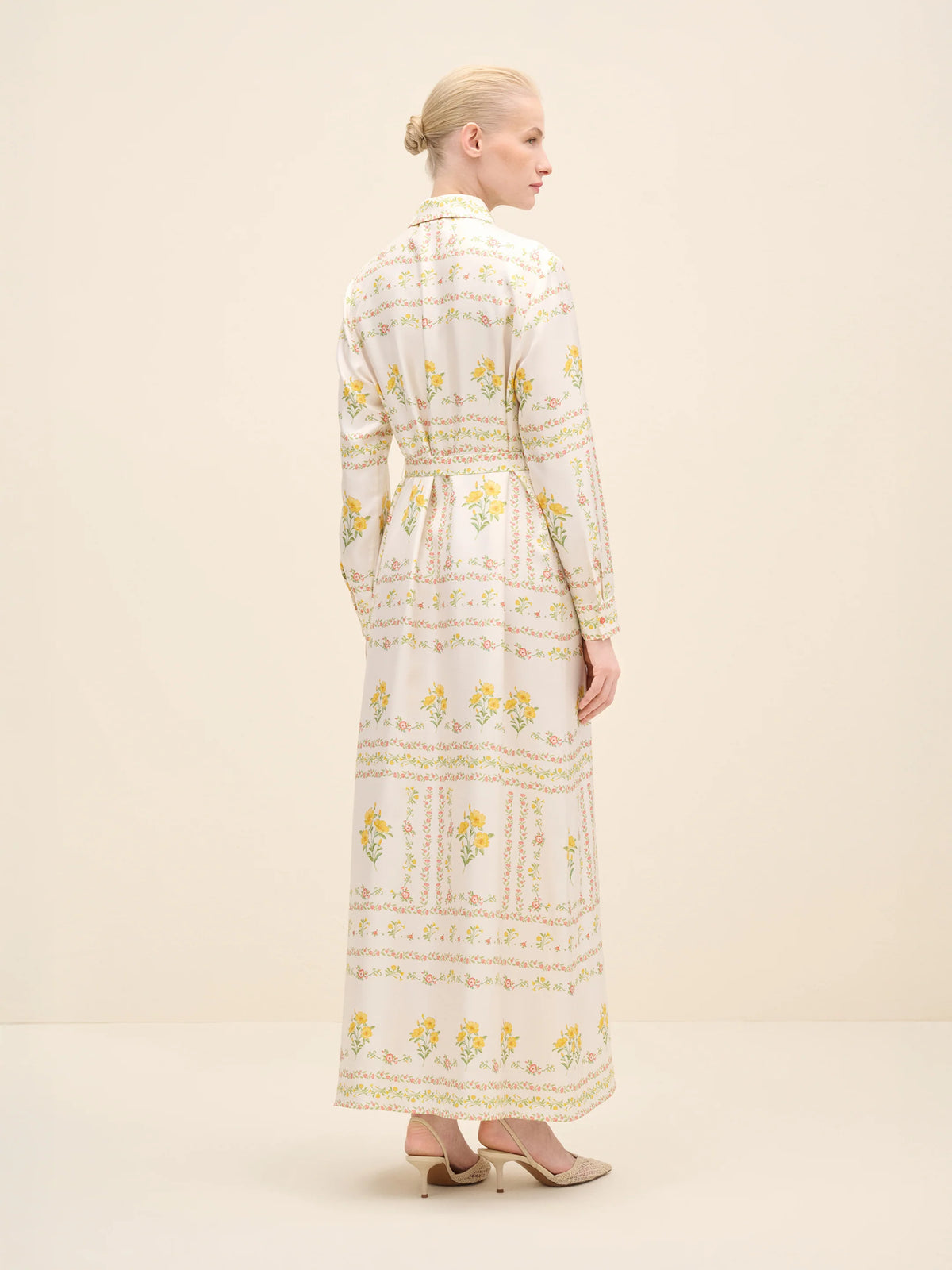 NÉAN Floral-Print Silk Shirt Dress - Multi Color
