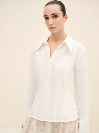 NÉAN Tailo Linen Shirt - Off White