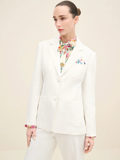 NÉAN Tailored Crepe Blazer - Off White