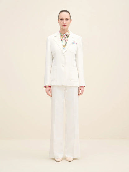NÉAN Tailored Crepe Blazer - Off White