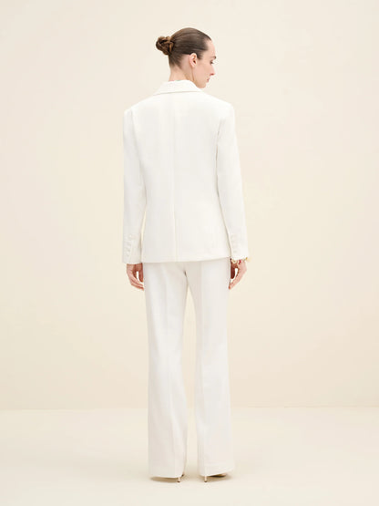 NÉAN Tailored Crepe Blazer - Off White