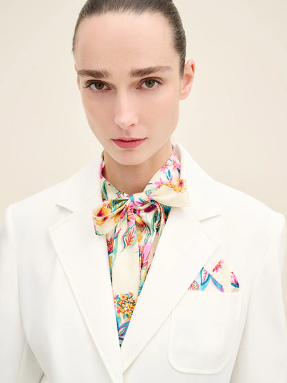 NÉAN Tailored Crepe Blazer - Off White