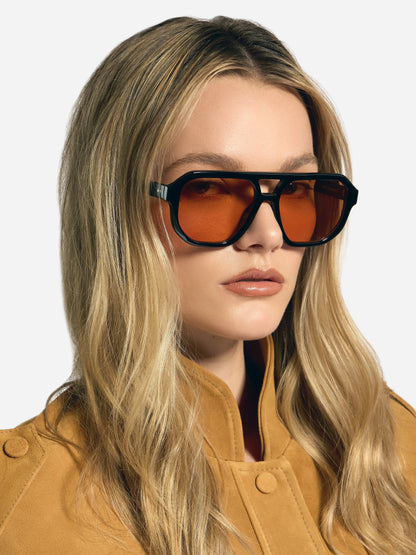 ALAN HAMMOND Olea Sunglasses - Black / Amber
