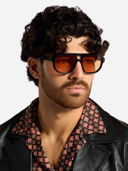 ALAN HAMMOND Olea Sunglasses - Black / Amber