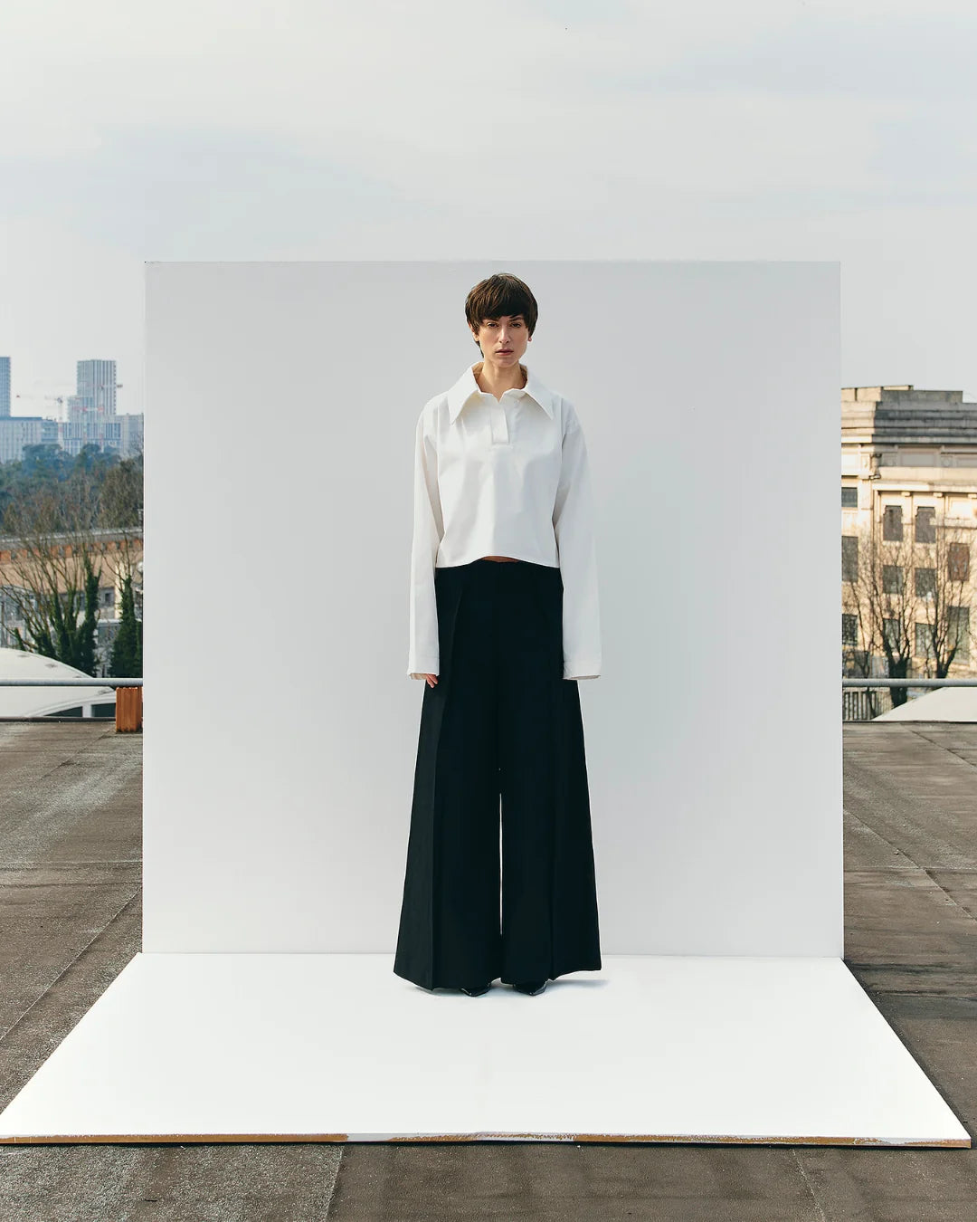 PSIDE Gabardine Polo - White