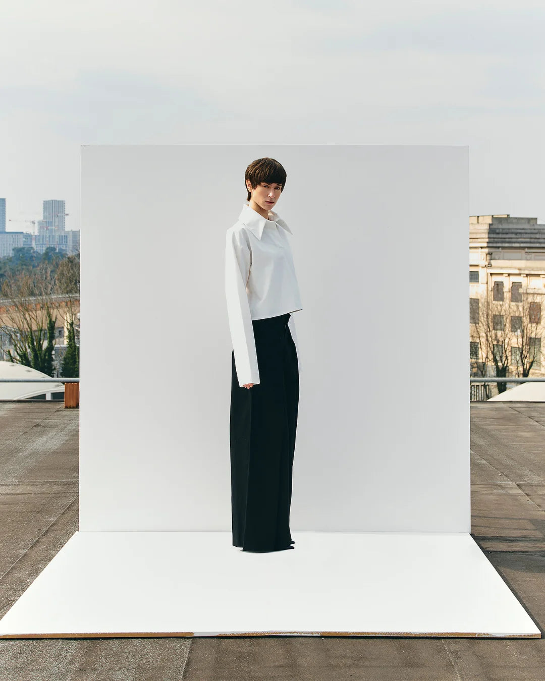 PSIDE Gabardine Polo - White