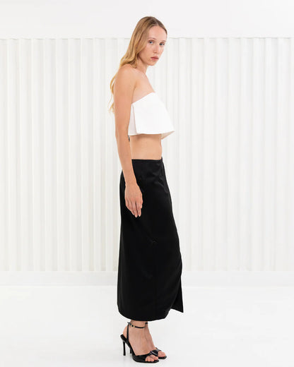 Designer black maki skirt | PSIDE italian luxury brand
