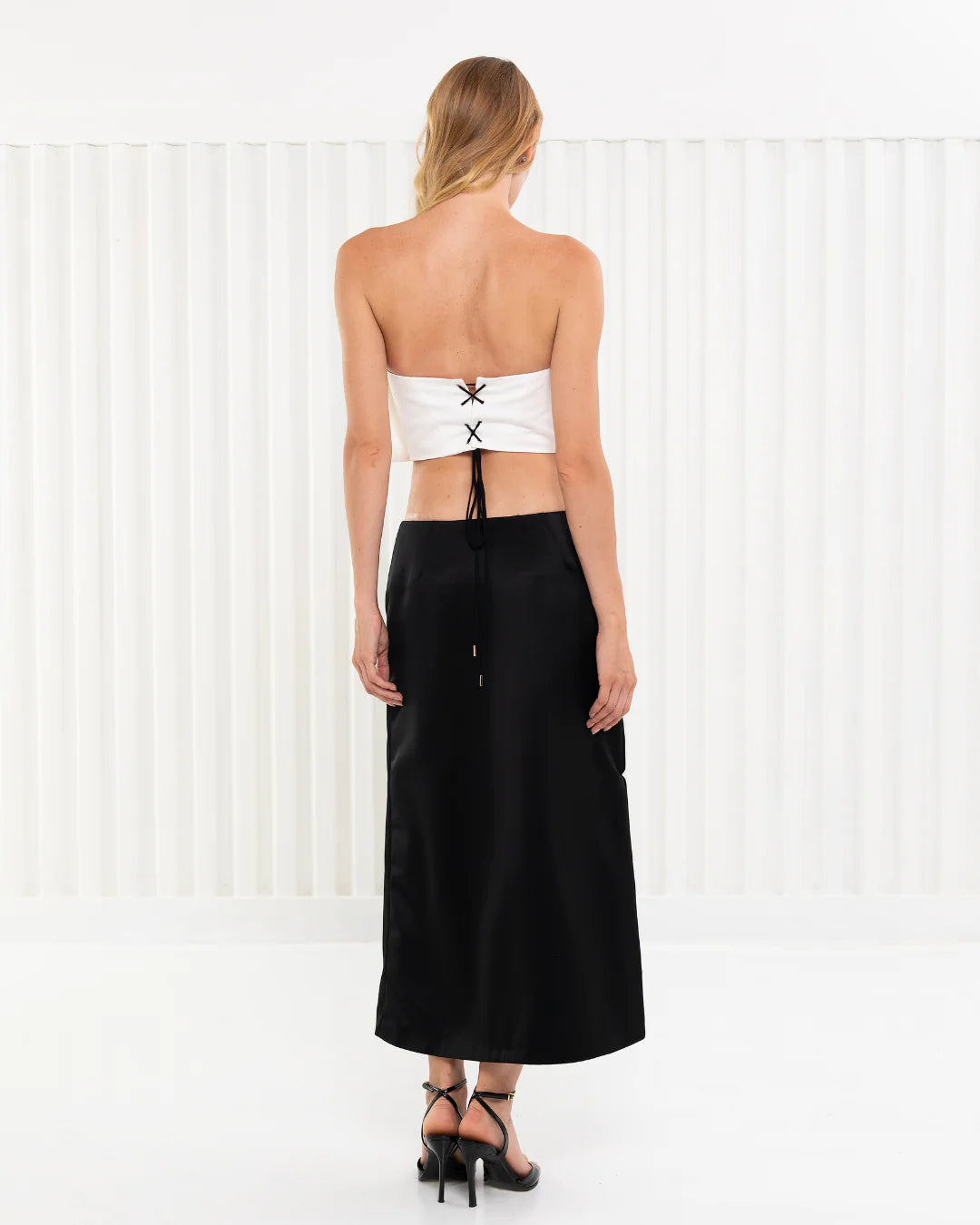 Designer black maki skirt | PSIDE italian luxury brand