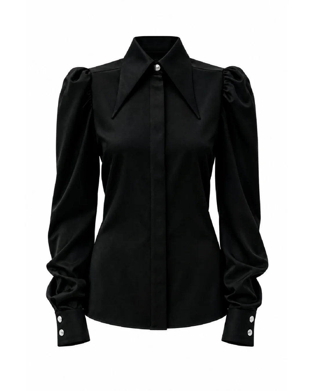 PSIDE Long Sleeved Shirt Mikado - Black