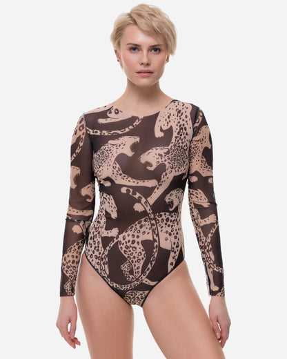 RODA Swimsuit with Sleeves - Wild Cat