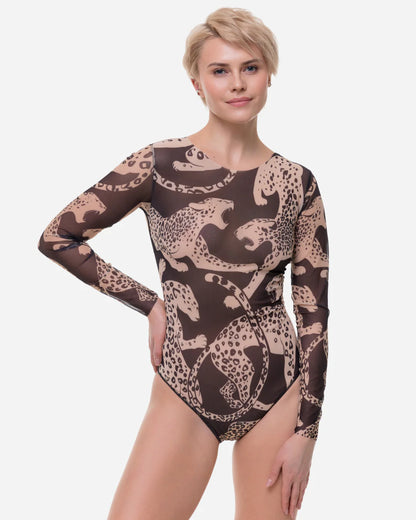 RODA Swimsuit with Sleeves - Wild Cat