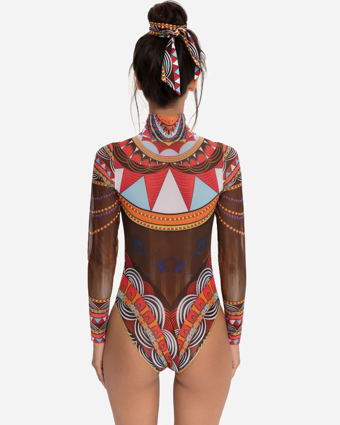 RODA Zipper Swimsuit with Sleeves - Africa