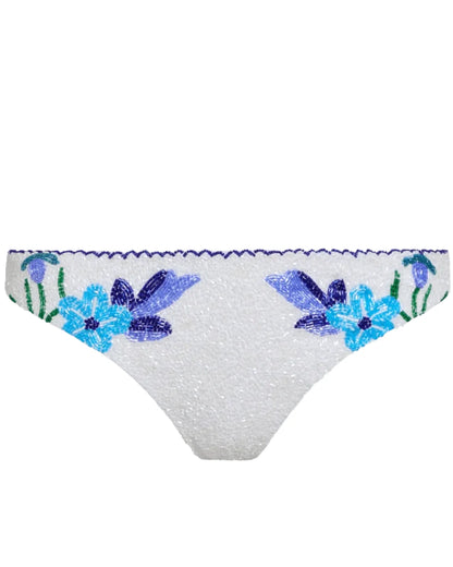 SELF-ADORE Euro Summer Bikini Bottom - White/Blue