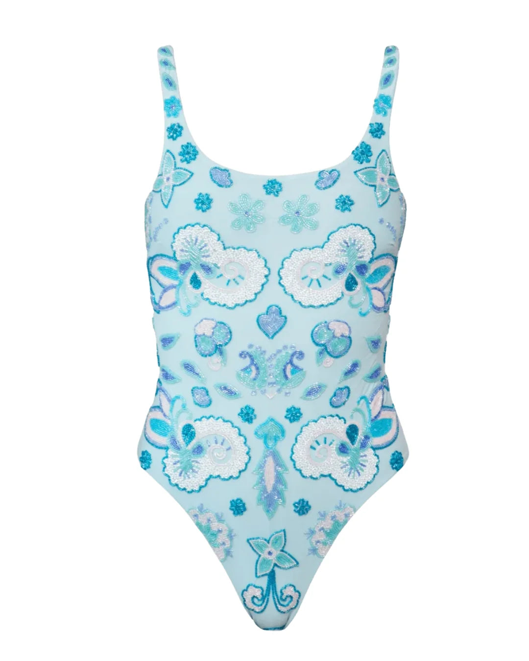 SELF-ADORE Floral Fiesta Swimsuit - Baby Blue