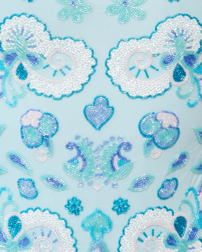 SELF-ADORE Floral Fiesta Swimsuit - Baby Blue
