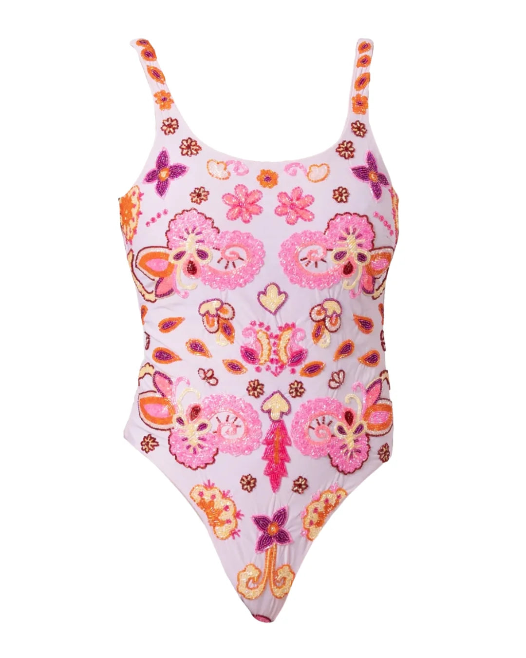 SELF-ADORE Floral Fiesta Swimsuit - Pale Pink