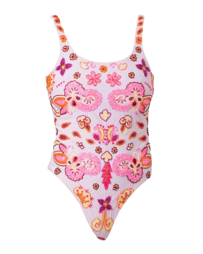 SELF-ADORE Floral Fiesta Swimsuit - Pale Pink