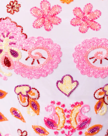 SELF-ADORE Floral Fiesta Swimsuit - Pale Pink