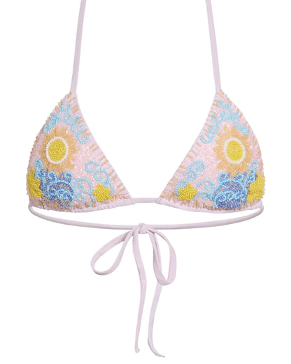 SELF-ADORE High Tide Bikini Top - Pale Pink