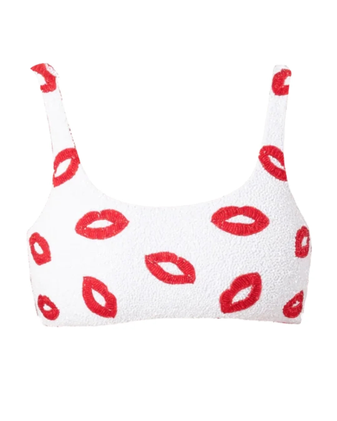 SELF-ADORE Kiss Bikini Top - White