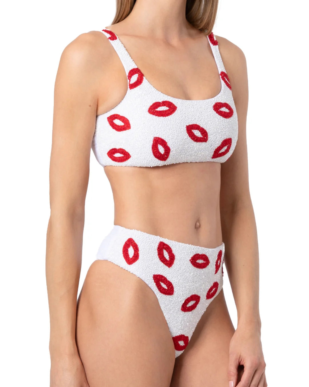 SELF-ADORE Kiss Bikini Bottom - White