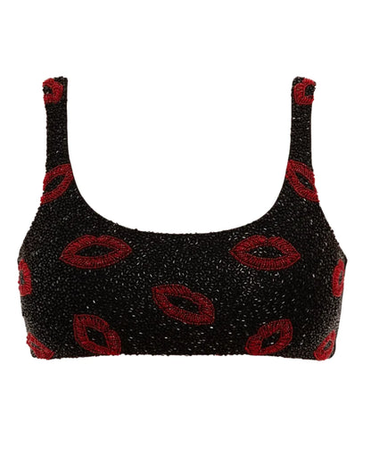 SELF-ADORE Kiss Bikini Top - Black