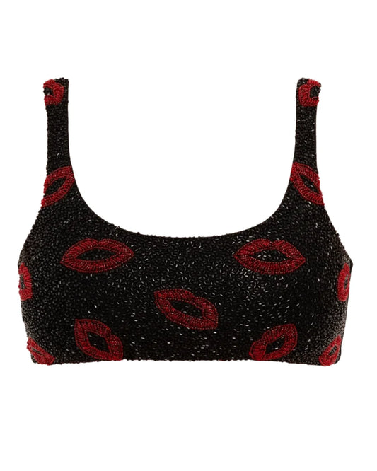 SELF-ADORE Kiss Bikini Top - Black