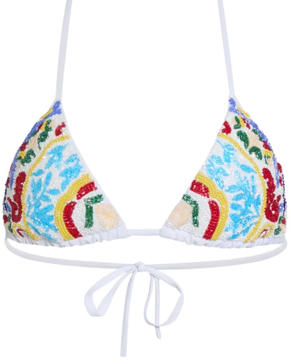 SELF-ADORE Limoncello Bikini Top - White