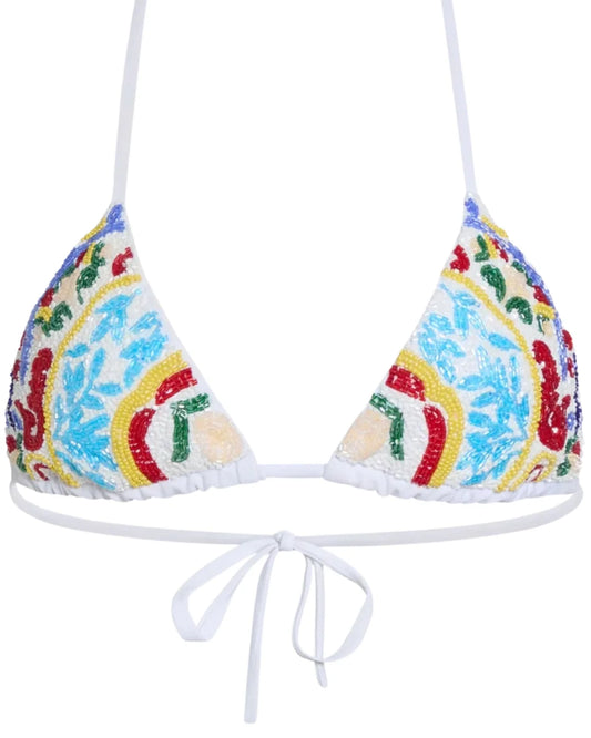 SELF-ADORE Limoncello Bikini Top - White