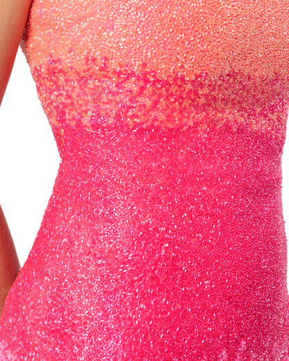 SELF-ADORE Ombre Mini Dress - Pink/Orange