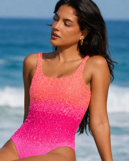 SELF-ADORE Ombre Swimsuit - Pink/Orange