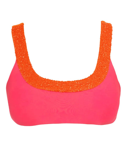 SELF-ADORE Zenya Bikini Top - Pink/Orange