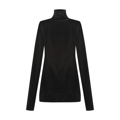 ÚCHÈ Crocodile Print Mini Dress - Black