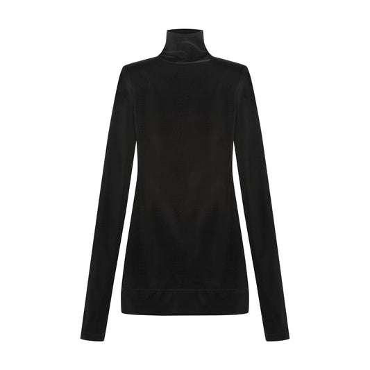 ÚCHÈ Crocodile Print Mini Dress - Black