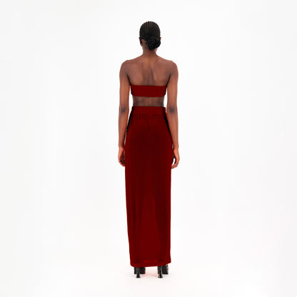 ÚCHÈ Deep V Set - Maroon