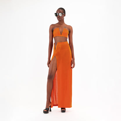 ÚCHÈ Deep V Set - Orange